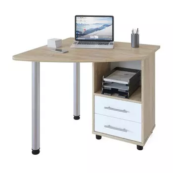 Стол компьютерный «КСТ-120», 900 × 900 × 750 мм, правый, цвет дуб сонома / белый