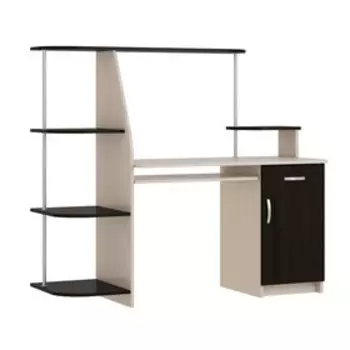 Стол компьютерный «Пегас», 1570 554 1370 мм, цвет дуб девон / дуб венге