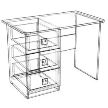 Стол компьютерный «Умка», 1000 600 750 мм, цвет белый