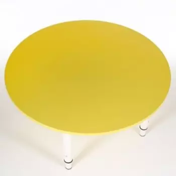 Стол Круглый растущий гр.0-3 на металлокаркасе, Желтый