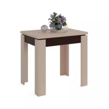 Стол кухонный раскладной, 800(1200) 600(800) 770 мм, цвет венге / белёный дуб