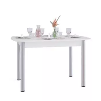 Стол кухонный раздвижной, 1200(1646) 800 756 мм, цвет белый