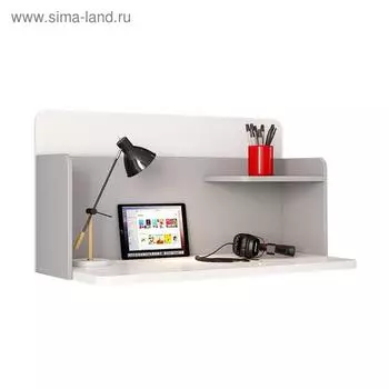 Стол навесной Mirum, 113,4х53,2х60 см., цвет белый/серый