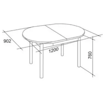 Стол обеденный «Квартет 1», Дуб млечный