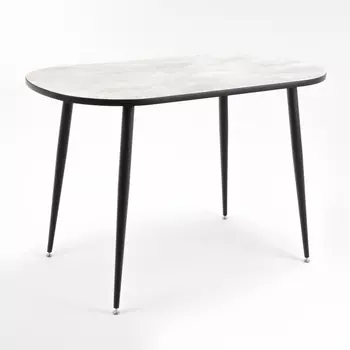 Стол обеденный РАУТ LAKSI, 1150х650x760, чёрный матовый/цемент