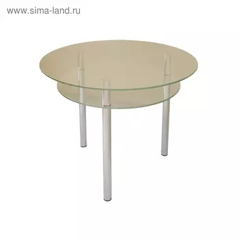Стол обеденный «Рио 5», 1000 × 1000 × 770 мм, калёное стекло 10 мм