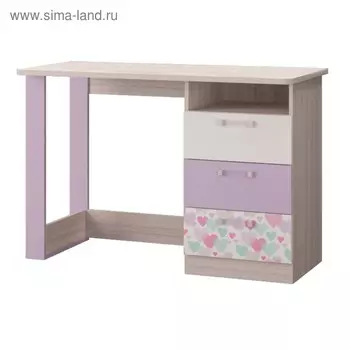 Стол письменный Адель, 1240х600х807, Ясень светлый/Белый