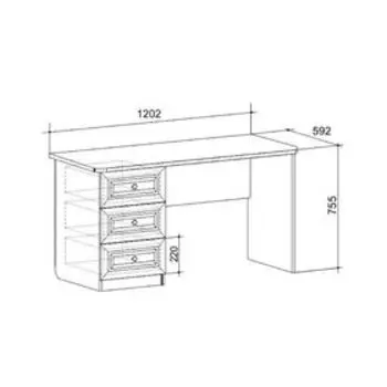 Стол письменный Алиса 1200