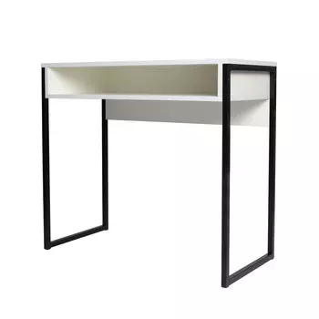 Стол письменный Frame, 850400760 мм, ЛДСП, цвет белое тиснение / чёрный металл