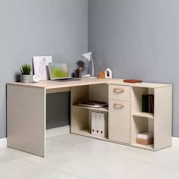 Стол письменный «Лайт 03.245 F», 2035680752 мм, цвет сатин/дуб эндгрейн