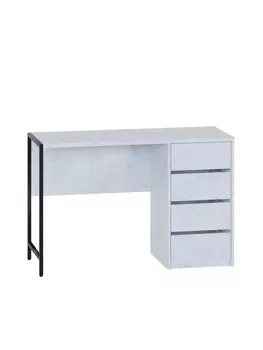 Стол письменный «Лофт», 4 ящика, 1170446755 мм, цвет бетон