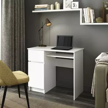 Стол письменный левый «Мори», 900500770 мм, цвет белый