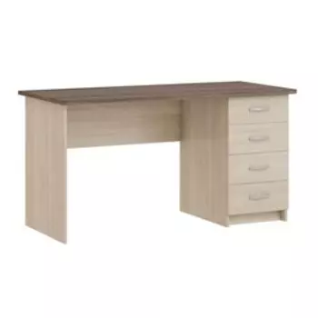 Стол письменный «Сити 4», с тумбой, 1450650748 мм, цвет дуб сонома/дуб сакраменто тёмный