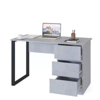 Стол письменный «СПм - 205», с тумбой, 1200600740 мм, цвет бетон