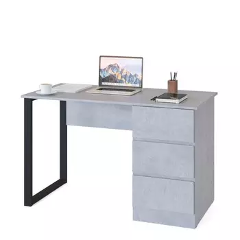 Стол письменный «СПм - 205», с тумбой, 1200600740 мм, цвет бетон