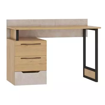 Стол письменный «Стэнфорд», 1200 568 846 мм, цвет дуб бунратти / слейт / чёрный