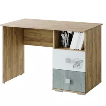 Стол письменный Тренд 1086х592х798 крафт/белый фп/метрополитан грей