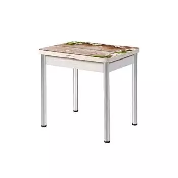 Стол поворотно-раскладной «Ника», 800(1200)600750 мм, хром, дуб сонома / 253808896