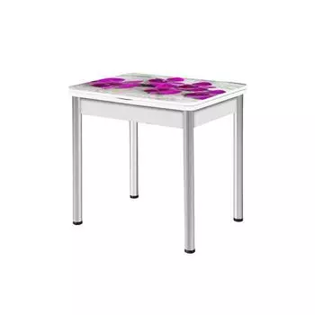 Стол поворотно-раскладной «Ника», 800(1200) 600 750 мм, хром, цвет белый / 531926674