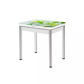 Стол поворотно-раскладной «Ника», 800(1200) 600 750 мм, хром, цвет белый / 196874504