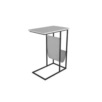 Стол приставной «Бали», 540 × 350× 700 мм, металл, МДФ, цвет белый