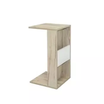 Стол приставной Лайт 03.291, 350х350х650, Дуб серый/Белый премиум