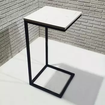 Стол приставной Simple, 350350716 мм, цвет дуб белый/чёрный муар