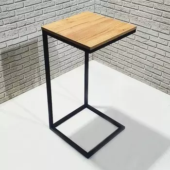 Стол приставной Simple, 350350716 мм, цвет дуб табачный/чёрный муар