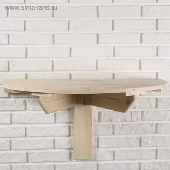 Стол пристенный откидывающийся, 8043,5см, из сосны, полукруглый