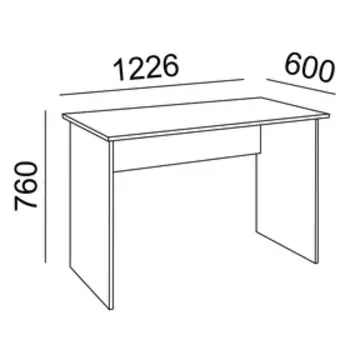 Стол прямой Walker, 6001226760 мм, цвет ясень шимо светлый