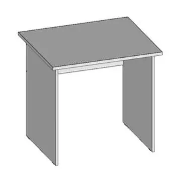 Стол рабочий С8.7, 800 × 680 × 750 мм, белый шагр