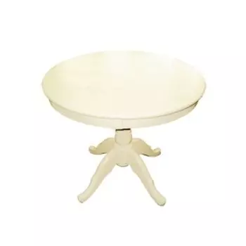 Стол раскладной круглый, 920(1270)920 мм, цвет крем