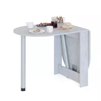 Стол раскладной кухонный «СЛ-17», 916(1574)х674740 мм, бетон