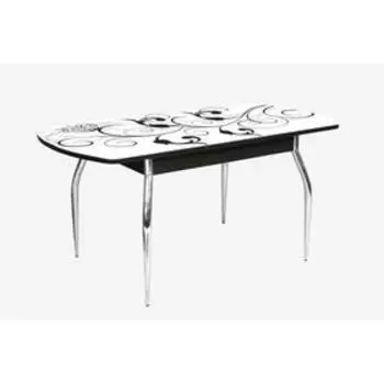 Стол раздвижной «Грация», 1100(1450) 700 750 мм, глянец, хром, цвет венге / R025