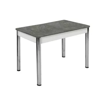 Стол раздвижной «Триумф», 1000 (1350) 700 750 мм, опора круглая, белое/фотопечать 0416