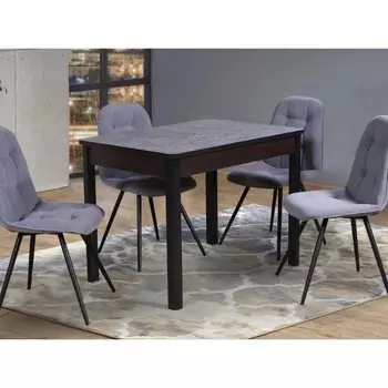 Стол раздвижной «Триумф», 1000 (1350) 700 750 мм, опора полуовал, венге/фотопечать 416