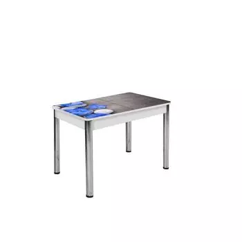 Стол раздвижной «Триумф», 870(1170) 600 750 мм, опоры хром, цвет белый / 289075892