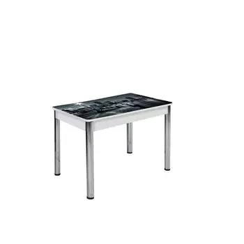 Стол раздвижной «Триумф», 870(1170) 600 750 мм, опоры хром, цвет белый / 94087975