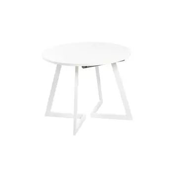 Стол "РИМ" раздвижной, 1050/1500х1050х760, Белый/опоры Белый