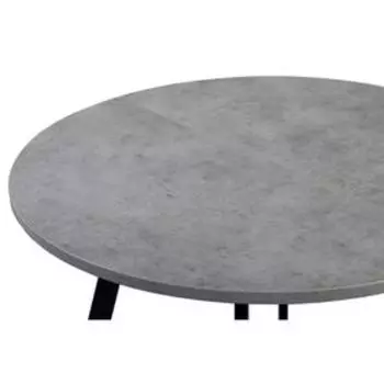 Стол раздвижной «РИМ», d=1050(1500) мм, цвет бетон чикаго светлый/опора чёрный