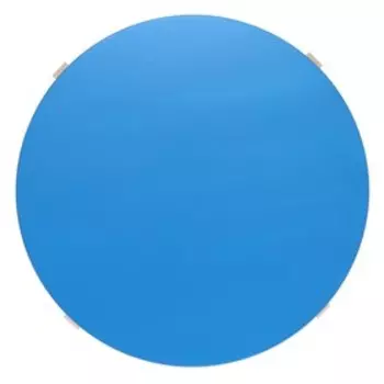 Стол «Ромашка» круглый, цвет синий, прозрачный лак