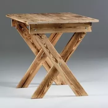 Стол садовый, 808070 см, обожжённое дерево, складной