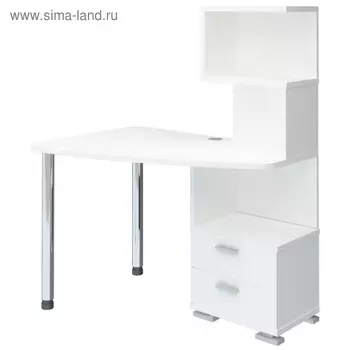 Стол СКМ-60, угол левый, 1200 780 1450 мм, цвет белый жемчуг