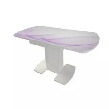 Стол «Соло», раздвижной, 1100(1450) 700 760, стекло, цвет белый/153989789