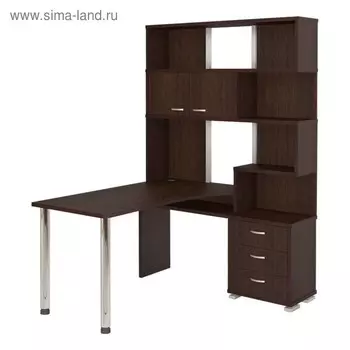 Стол СР-420/130, угол правый, 1300 1300 1990 мм, цвет венге