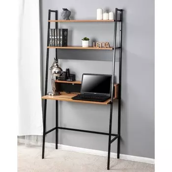 Стол-стеллаж Tokyo, 8404241750 мм, цвет ЛДСП дуб вотан / антрацит / чёрный металл