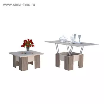 Стол трансформер, 776(1552)776460(750) мм, цвет ясень