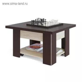 Стол-трансформер, 800(1600) × 750 × 450(720) мм, цвет венге / дуб сонома