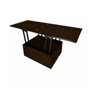 Стол «Трансформер» с ящиком 740(1480) 600 410(750), стекло, цвет венге/1076912501