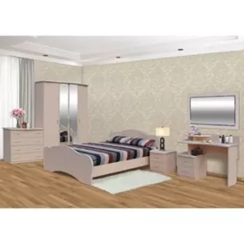 Стол туалетный «Анжелика», 1120 × 526 × 895 мм, зеркало, цвет дуб